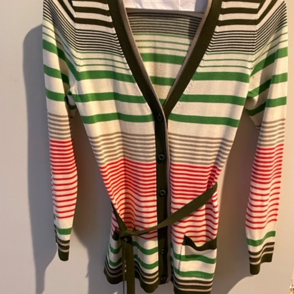 Milly multi-stripe cardigan